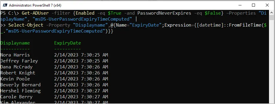 How To Get Ad Users Password Expiration Date Active Directory Pro 0064