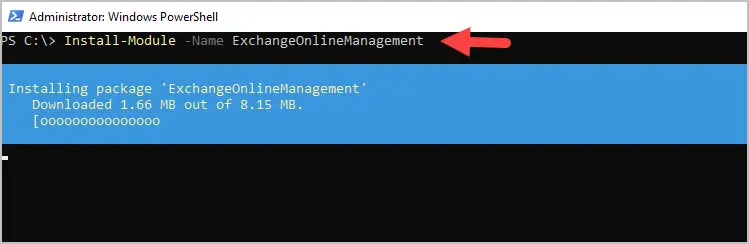 install exchange module