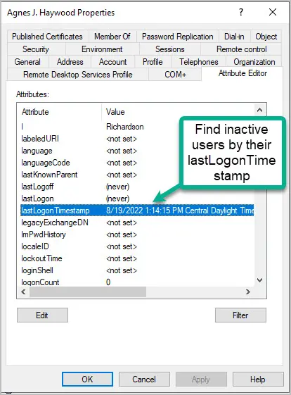 find inactive users in active directory