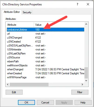 How to Check Tombstone Lifetime of Active Directory - Active Directory Pro