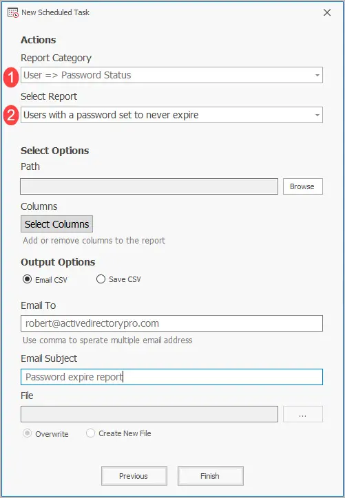 schedule report