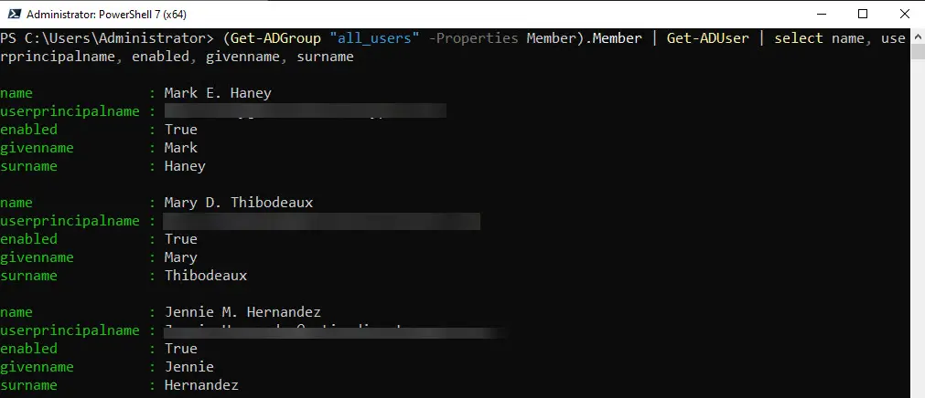 get members of large active directory groups properties