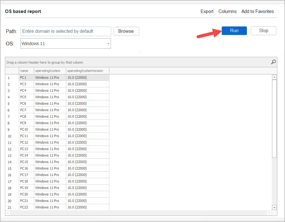 os based report example