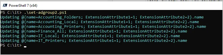 script for extensionAttribute1