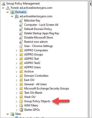 group policy objects