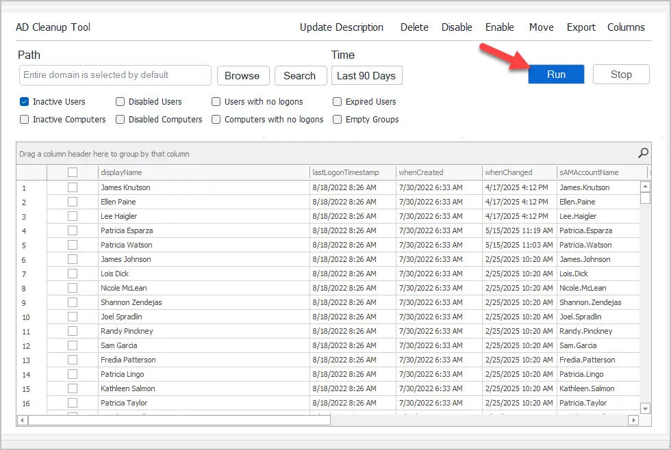 ad-cleanup-guide-5 generate the report of inactive accounts
